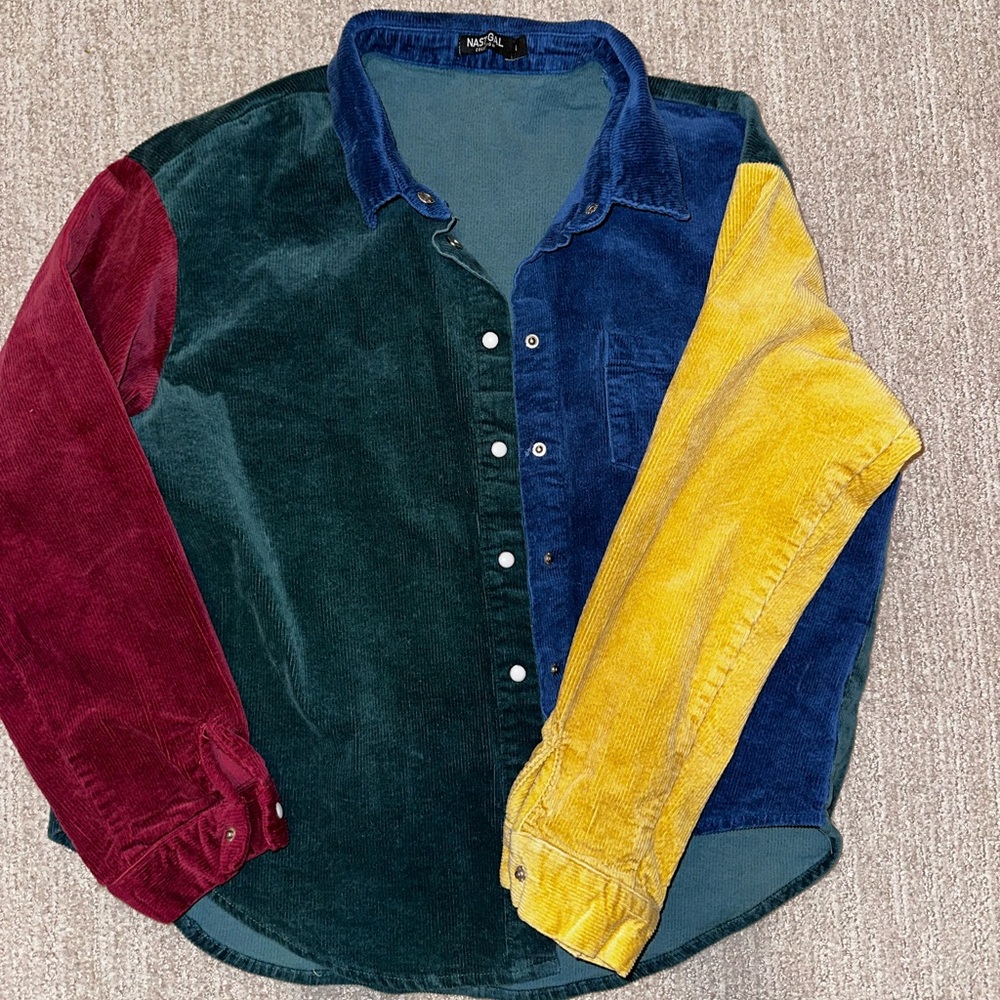 Corduroy, long sleeve button up